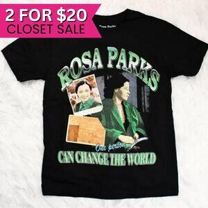 NWOT Rosa Parks Activist‎ Political Women White Licensed Crew Neck T Shirt Tee